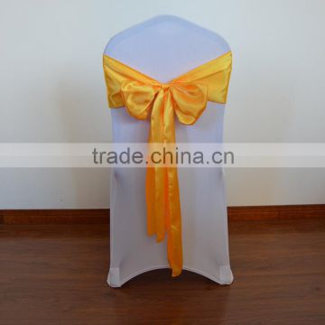 Cheap yellow satin chair sashes for weddings
