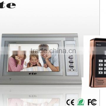 ETE CE/ ROHS dc15v/ac 100-250V CMOS/CCD Camera audio visual video door phone intercom door bell