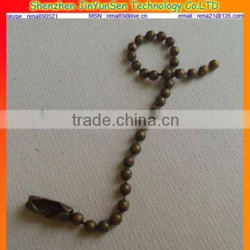 chain necklace with round ball pendant