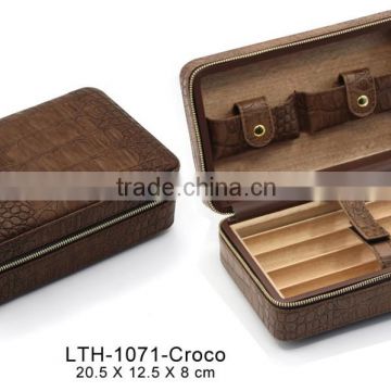 Fashion leather cigar travel humidor manufacturer