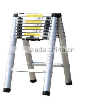 2.6+2.6m ,heavier duty,EN131,utility folding ladder.multi functional ladder.vertical,with step tray