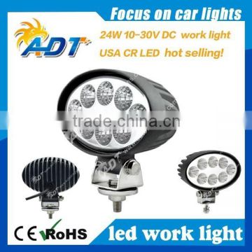 Super bright 4x4 24W led work light for heavy duty off road 4wd