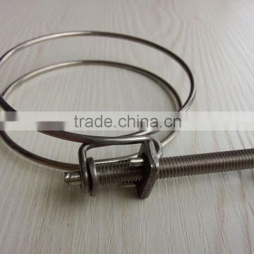 Stainless steel 201 double wire hose clamp in stock
