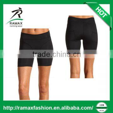 Ramax Custom Women Black Fitness Compression Sports Shorts