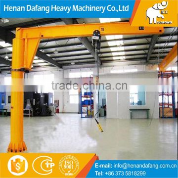 High Quality Self-standing Rotate Swing Arm Jib Cranes with Electric Hoist