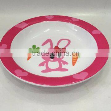 Hot sales melamine kids deep plate