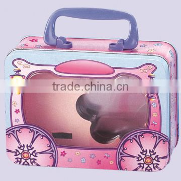 2014 tin lunch box with lock and key lunch tin box with handle