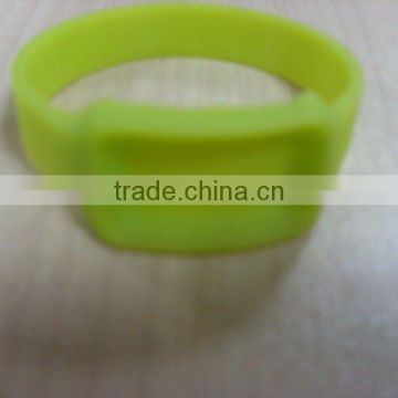 green silicone watch strap