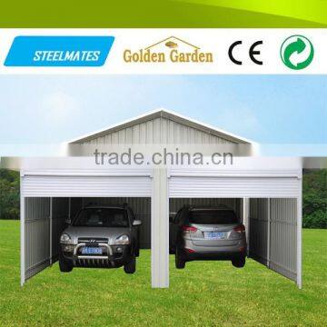 large size 6*6m 2 cars steel carports for sale