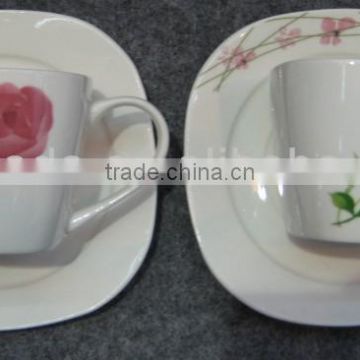 FINE PORCELAIN COFFEE CUP AND SAUCER