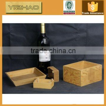 2015 factory supply customize decorative rectangular wooden tray with handle