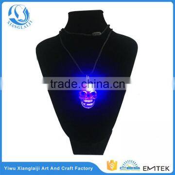 halloween gift skull flash led light necklaces for party event