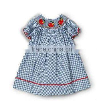 Blue Gingham Bookworm Bishop Dress