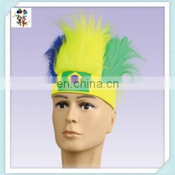 Patriotic Colors Team Sports Fan Cheap Party Synthetic Wigs with Headband HPC-0031