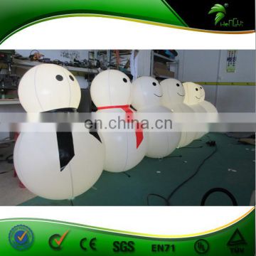 LED Lighting Inflatable Snowman Tumbler Christmas Style Inflatable Roly-poly Balloon Christmas Ornament