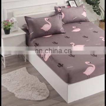 Wholesale 2020 new design multi size printed non slip single queen king bed mattress protector fitted bed sheets for adult