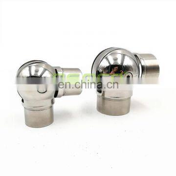 Factory price stainless steel 304 ball and socket joint, ball joint handrail round connector for Stair Railings