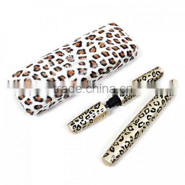 Fashion leopard glass mascara bottles 3d fiber lash mascara mascara facial