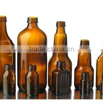 Amber Round bottles