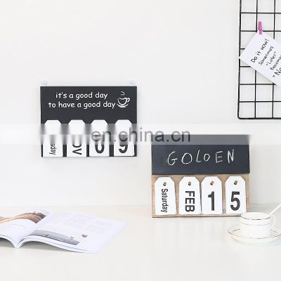 Desk Stand Mini Calendar With Blackboard For School And Office