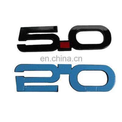 New 3D Custom Emblem Body Decoration Black 5.0 Car Side Standard Badge