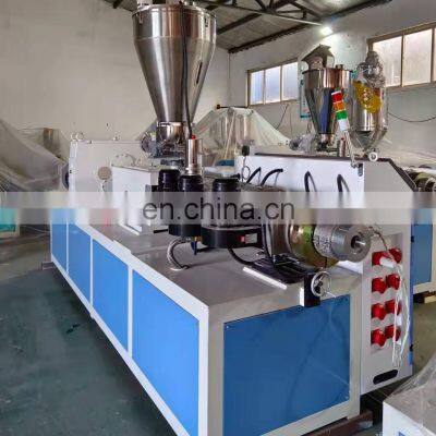 KLHS Processing customized plastic extruder  Profile twin screw extruder  Sjsz-110 high output PVC solid wallboard equipment