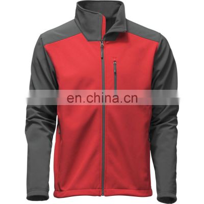 Wholesale OEM Supply Custom Soft shell Jacket For Men Outdoor Sports Winter Running Waterproof Zipper up Jackets