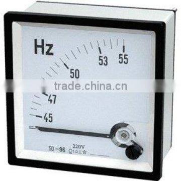 Moving coil instruments frequency meter pointer type