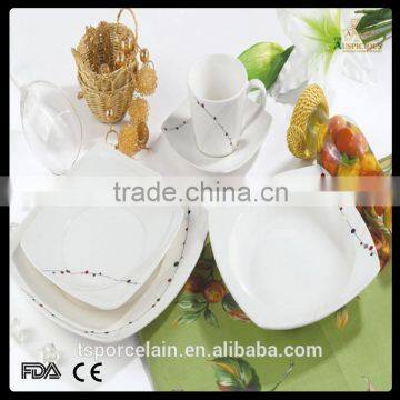 hotsale 20pcs square bone china dinner set. bone china dinner set