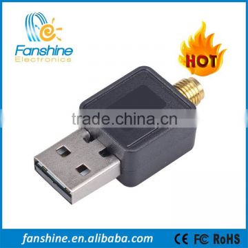 Fanshine Indoor 150Mbps USB Wifi Lan Adapter With Antenna Computer Network Card 802.11n g b
