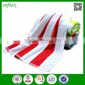 high quality 70x140cm 400g cotton red and white striped beach towel                        
                                                                                Supplier's Choice
