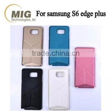 Cell phone case PC+PU stand case, For Samsung S6/S6 edge/S6 edge plus 5 colors optional