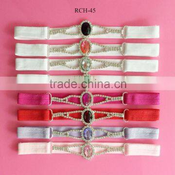 2015 hot selling Factory price pearl and Rhinestone connector decoration headwear (RCH-45)