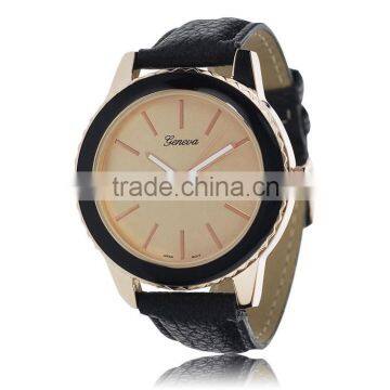 Alloy hot-sale german watch with colorful leather band