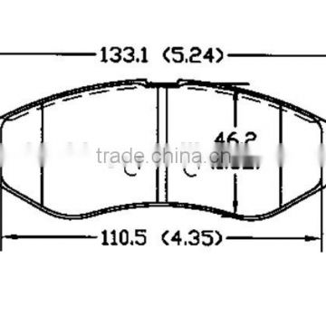 satisfied brake pads D1269 96534653 for CHEVROLET Daewoo brake pads front