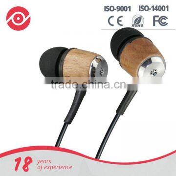 Yes hope colorful premium wooden earbuds genuine wood in-ear earphone