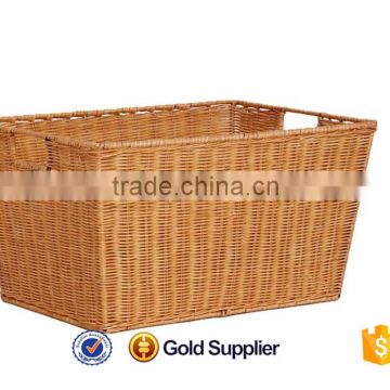 2016 high quality woven rectangle bamboo storage basket