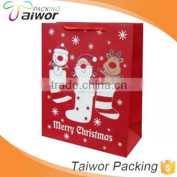 High quality Christmas beautiful bag / coated paper bag with competitive price