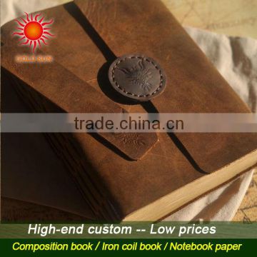 2015 new products leather notebook with 6 ring&custom notebook&cover pu notebook