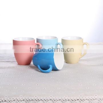 400ml 14oz Ceramic Big coffee mug tea cup solid color Fty directly sale