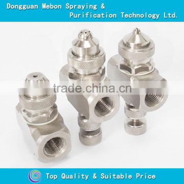 Stainless steel air water spray nozzle,wide angle air atomizing nozzle