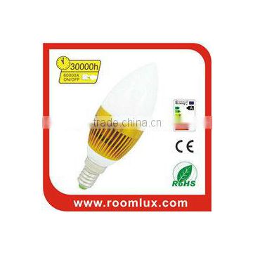 E14 LED candle bulb & chandelier light 3W Dia37X108mm