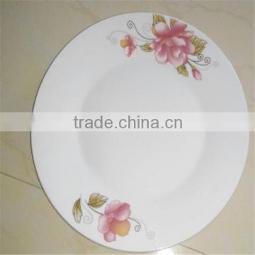 2016 popular ceramic dinner flat plate China supplier factory direct dinnerware plates dishes with your own custom decal