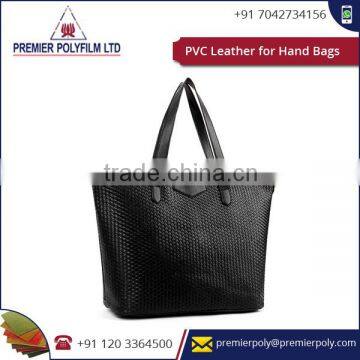 PVC Leather For Hand Bags Water Resistance And Tear Resistance And Shiny Surface