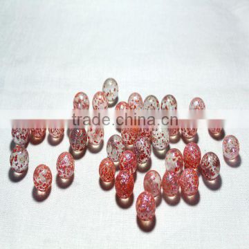 sesame pattern red colour glass marbles