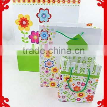 green personalized paper bag