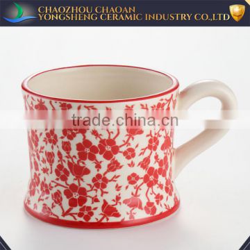 Ceramic flower design decal wholesale tea cups