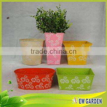 Excellent quality waterproof galvanized flower pot for home and garden