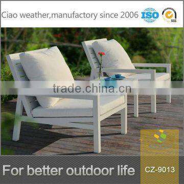 white coating powder aluminum beach lounge chair