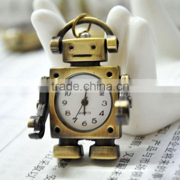 free shipping!!!cartoon robot pendant pocket watch @ mixed Antique Bronze Mechanical Locket Watch pocket
